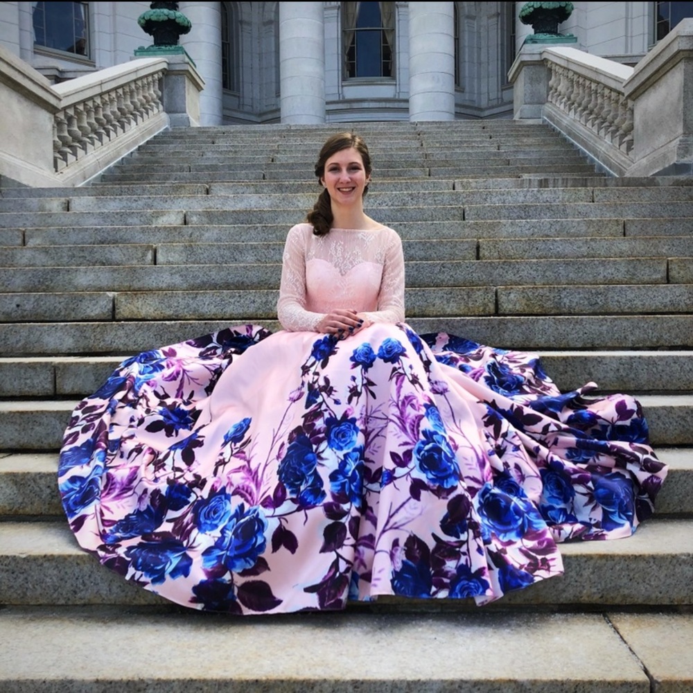Floor length prom dress